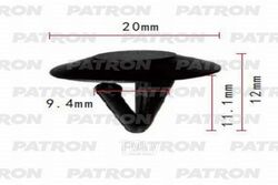 Клипса пластмассовая Chrysler применяемость: внутренняя отделка, уплотнители PATRON P37-0773