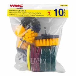 Щетки сменные для уборки, химчистки автомобиля, набор 10 пр. WMC TOOLS WMC-7714