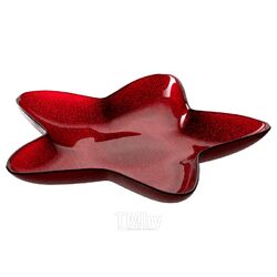 Тарелка-звезда стекл., 29 см "AUENTICO", красный Glaskoch 23765