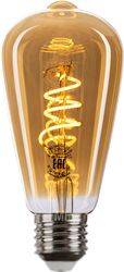 Лампа светодиодная «Винтаж» золотистая ST64 (со спиралью), 4 Вт, 230 В, 2700 К, E27 (конус) TDM SQ0340-0344