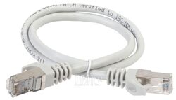Коммутационный шнур (патч-корд), кат.5Е FTP, LSZH, 3м, серый IEK PC01-C5EFL-3M