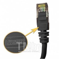 Патч-корд LSZH UTP кат.5e, 5.0 м, черный Lanmaster LAN-PC45/U5E-5.0-BK