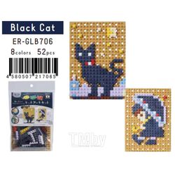 Ластик "KESHI-BLO Dot Art Kit Black Cat", блистер IWAKO ER-GLB706