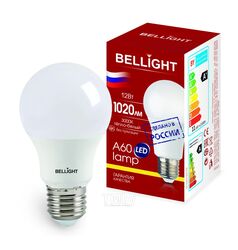 Лампа светодиодная А60 12Вт Е27 3000К LED Bellight