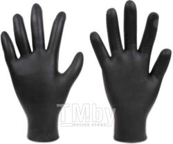 Перчатки нитриловые, одноразовые, чёрные 0,12 (100шт), M FORCH 54052602