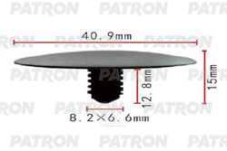 Клипса пластмассовая GM применяемость: капот PATRON P37-1740