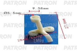 Клипса пластмассовая GM применяемость: освещение PATRON P37-1784