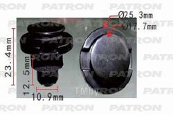 Клипса пластмассовая Subaru применяемость: молдинги, пороги PATRON P37-1198