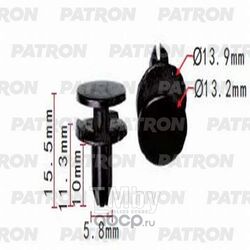 Клипса пластмассовая (комплект 10шт) Infiniti,Nissan применяемость: решётка радиатора PATRON P37-1299S