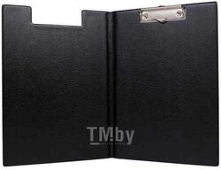 Папка-планшет А4 с зажимом, ПВХ, внутри картон, карман-уголок, черная DPS 2118.ПЛ-107