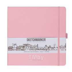 Скетчбук 20*20 см, 140 г/м2, 80 л., розовый Sketchmarker 2315005SM