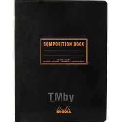 Книга для записей B5 190*250, 80л., лин "Rhodia Classic" склейка сбоку, обл. карт., черный Clairefontaine 119249C