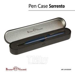 Ручка "SORRENTO" шарик.автомат. в футляре,1,0мм,синяя,синий мет.корпус,черный футляр Bruno Visconti 20-0333/01