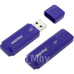 Карта памяти USB (флэш-накопитель) 16Gb Dock USB 2.0 с колпачком, синяя SmartBuy SB16GBDK-B