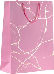 Пакет подарочный с ручками, 42х31х12 см., розовый, серия Amelia, PERFECTO LINEA 47-423101