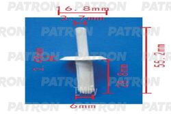 Клипса пластмассовая GM применяемость: заклёпка пластиковая PATRON P37-1804