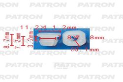 Клипса пластмассовая GM Применяемость: Клипса крепления фары PATRON P37-2308