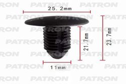 Клипса пластмассовая GM применяемость: радиатор, бампер, универсальная PATRON P37-0096