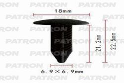 Клипса пластмассовая HONDA применяемость: обшивка багажника PATRON P37-0988