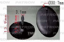Клипса пластмассовая Mercedes применяемость: накладки порога PATRON P37-1204