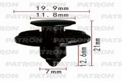Клипса пластмассовая Subaru применяемость: PATRON P37-1103