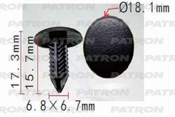 Клипса пластмассовая Subaru применяемость: отделка багажника PATRON P37-1229