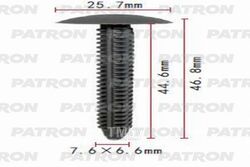 Клипса пластмассовая Ford применяемость: внутренняя отделка PATRON P37-0637
