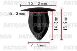 Клипса пластмассовая FORD применяемость: обшивка салона, багажника PATRON P37-1917