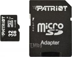 Карта памяти Patriot microSDHC (Class 10) 32 Gb + адаптер (PSF32GMCSDHC10)