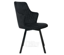 Кухонный стул (кресло) Mara Коста (поворотный) (основание черное KL), велюр Seven 035 (черный)