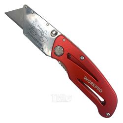 Нож универсальный складной алюминиевый со сменными лезвиями WORKPRO WP211003