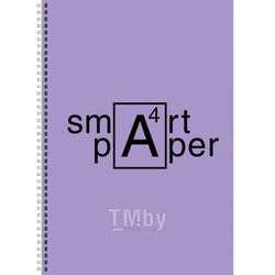 Тетрадь А4 80 л., клет. "Smart paper. No 3" спираль сбоку, обл. карт., мат. ламинация, сиреневый КанцЭксмо ТС4804953