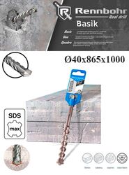 Сверло-бур по бетону SDS-Max 40x1000/865мм Basic Rennbohr 714010
