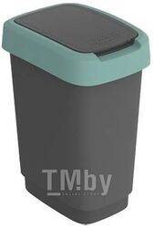 Контейнер для мусора 10 l TWIST зеленый/черный Rotho 1754305092
