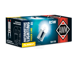 Лампа накаливания R5W 24V 5W (BA15S) AWM 410300025