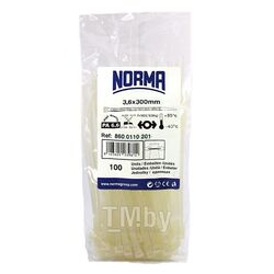 Кабельная стяжка UV 300x3.6пластиковая белая (хомут) GEMI NOROK30/3,6