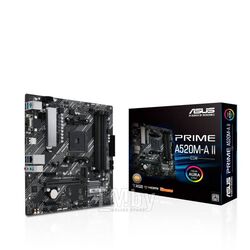 Материнская плата Asus PRIME A520M-A II/CSM, AM4, (VGA, HDMI, DP), 4xDDR IV, mATX