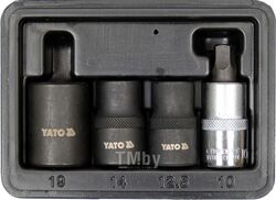 Головки для тормозных суппортов 10, 12.5, 14, 19мм (набор 4шт.) Yato YT-06806