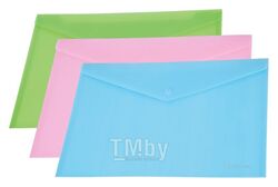 Папка конверт на кнопке А4 "C4535" розовый пастельный Panta Plast 0410-0030-13