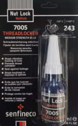 Фиксатор резьбы средней фиксации (синий)10 мл Threadlocker Medium Strength Blue Senfineco 7005