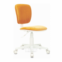 Кресло детское Бюрократ CH-W204NX ткань, оранжевый, крестов. пластик, корпус белый