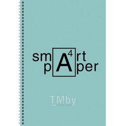 Тетрадь А4 80 л., клет. "Smart paper. No 2" спираль сбоку, обл. карт., мат. ламинация, зеленый КанцЭксмо ТС4804952