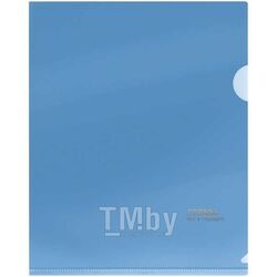 Папка-уголок А5, 180мкм, прозрачная, синяя Стамм ММ-30957
