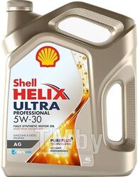 Масло моторное синтетическое 5л - API SN, ACEA C3, GM dexos2, Opel OV 040 1547- D30 SHELL SHELL 5W30 HELIX ULTRA PROFESSIONAL AG/5