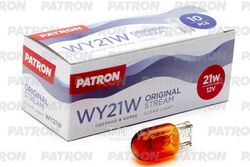 Лампа накаливания WY21W 12V 21W W3X16d Amber Original Stream (оригинальные параметры) PATRON PLWY21W
