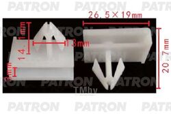 Клипса пластмассовая GM применяемость: крепление молдинга PATRON P37-2004