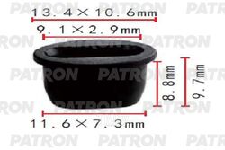 Клипса пластмассовая GM, применяемость: решётки PATRON P37-1839