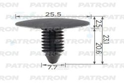 Клипса пластмассовая Jeep Пименяемость: крыло кузова PATRON P37-2417