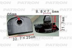 Клипса пластмассовая Subaru применяемость: бампер PATRON P37-1136