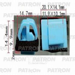 Клипса пластмассовая (комплект 10шт) Hyundai,Kia применяемость: молдинги PATRON P37-1187S